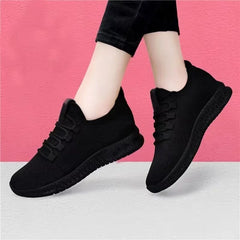 Women's Breathable Non-slip Platform Fashion New Casual Shoes Korean Running Shoes Black Sneakers Shoes for Women 2024 Autumn