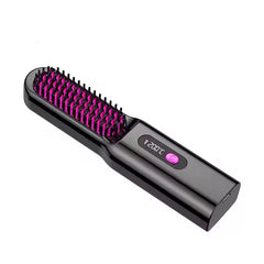Portable USB Heated Hot Comb – Thermostatic Travel Hair Straightening Brush