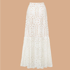 V-Neck Laser Cut Floral Bikini Set – Women’s Solid Color Luxury Swimsuit