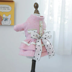 Luxury Princess Dog Dress 👑 Fancy Autumn/Winter Outfit for Small Dogs