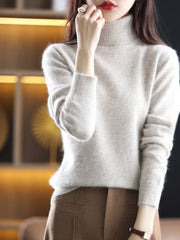 Women’s 100% Mink Cashmere Turtleneck Sweater