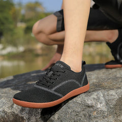 Lightweight Wide Toe Casual Sneakers for Men Women Breathable Mesh Walking Shoes Comfortable Outdoor Running Jogging Shoes
