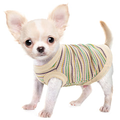Pink Rib Dog Tank – Soft Shirt Vest for Small Dogs & Chihuahuas