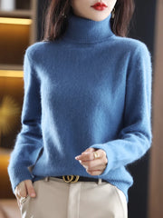 Women’s 100% Mink Cashmere Turtleneck Sweater
