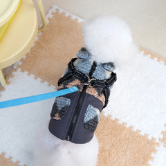 Winter Dog Jacket for Small Medium Dogs Warm Pet Vest Winter Dog Jacket – Warm Vest with Harness for Small & Medium Dogst with Harness Chihuahua Clothes Puppy Outfit Costume