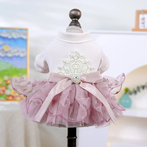 Luxury Princess Pet Wedding Dress 👑 Haute Couture Tutu Outfit for Dogs & Cats