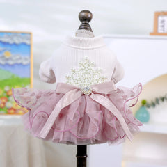 Luxury Princess Pet Wedding Dress 👑 Haute Couture Tutu Outfit for Dogs & Cats