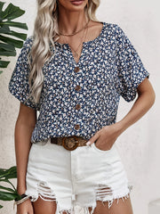 Plus-Size Women’s Floral Beach T-Shirt – Summer Short Sleeve Top