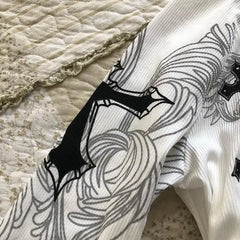 Vintage Off-Shoulder Flared Sleeve Top