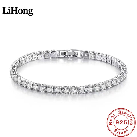 Lihong S925 Sterling Silver Zirconia Tennis Bracelet – 16-20cm