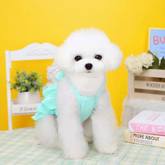 Spring Princess Dog Dress 🌸 Cute Pet Skirt for Small & Medium Dogs and Cats