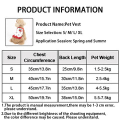 Cute Cherry Dog Vest – Summer Cooling Pet Shirt for Small Dogs & Cats