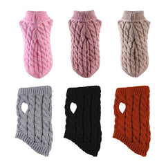 Small Dog Knitted Sweater – Autumn Winter Warm Pet Clothes