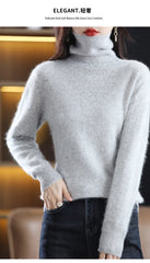 Women’s 100% Mink Cashmere Turtleneck Sweater