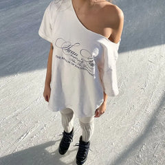 Women’s Casual Letter T-Shirt – Versatile Summer Street Top