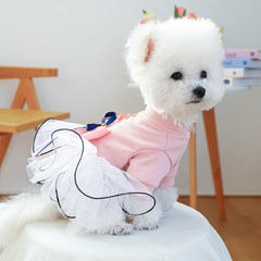 Pink Princess Pet Dress 🎀 Elegant Wedding Outfit for Dogs & Cats