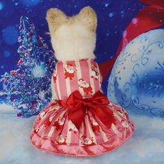 Snowflake Christmas Pet Dress 🎄 Adjustable Holiday Princess Outfit for Dogs & Cats
