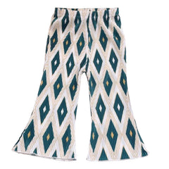 Girls Summer Floral Polka Dot Flared Pants