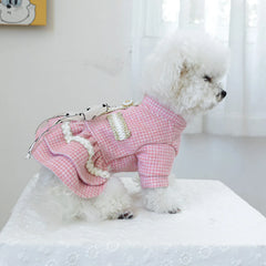 Luxury Princess Dog Dress 👑 Fancy Autumn/Winter Outfit for Small Dogs