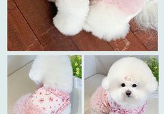 Pet Floral Tutu Dress – Mesh Layered Skirt for Small Dogs & Puppies