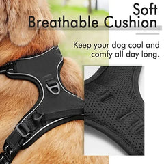 No-Pull Dog Harness – Adjustable Reflective Padded Vest with Handle for Large Dogs