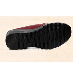 Ngouxm Spring Autumn Women Pumps Wedges Shoes Woman Genuine Leather Casual Shoes Mother High Heels Shoes