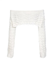 Knit One-Shoulder Top & Drawstring Skirt Set – Sexy Beach Cover-Up 2025 (K172)