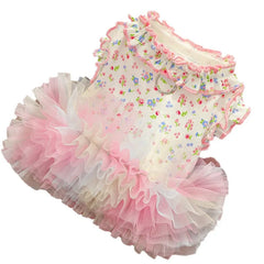 Floral Puppy Vest Dress 🌸 Soft Summer Princess Outfit for Small Dogs & Cats