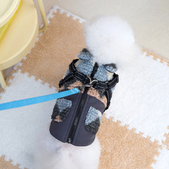 Winter Dog Jacket for Small Medium Dogs Warm Pet Vest Winter Dog Jacket – Warm Vest with Harness for Small & Medium Dogst with Harness Chihuahua Clothes Puppy Outfit Costume