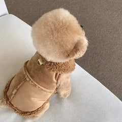 Luxury Soft Dog Vest Jacket – Designer Autumn/Winter Coat for Small & Medium Pets
