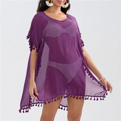 Women Beach Cover Up Lace Hollow Crochet Swimsuit Beach Dress Women 2025 Summer Cover-Ups Bathing Suit Ladies Beach Wear Tunic