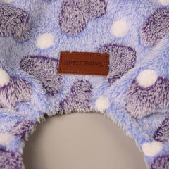 Plush Dog Pajamas – Warm Heart Print Fleece Onesie with Pompom for Small Dogs