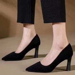New In Black Special Head Spiral Pattern Fashion Women's Shoes Pointed Fine Heel Wedding High Heels Banquet Nightclub with Shoes