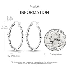 925 Silver Hoop Earrings for Women – Zircon Heart & Star Drops