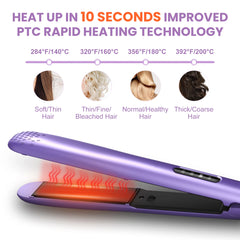 Sejoy Multi-Function PTC Hair Curler & Straightener – 110/220V Crimper & Curling Iron