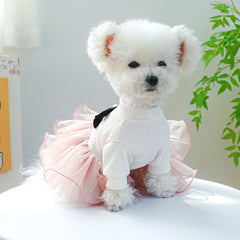 Spring Summer Pet Tutu Dress 🌸 Lace Princess Outfit for Dogs & Cats