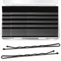60/600pcs Black Hairpins – U-Shaped & Straight Styling Clips