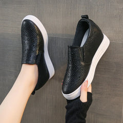 Women's Sneakers Hollow Rhinestone Platform Wedge 2023 Spring Fall Hidden Heel Breathable Fashion Shoes Casual Simple