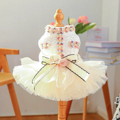 Luxury Princess Pet Dress – Fancy Spring/Summer Outfit for Small Dogs & Cats