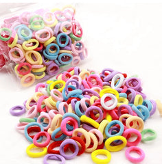 100/200PCS Colorful Nylon Elastic Hair Bands for Girls & Women