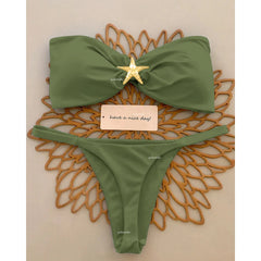 Push-Up Micro Brazilian Bikini Set – Women’s Sexy Bandeau Swimsuit