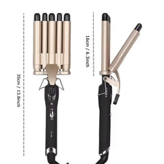 3-in-1 Reversible Triple Barrel Hair Waver – Deep & Small Wave Curling Iron