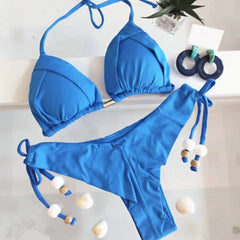 RUOTONGSEPT 2025 Sexy 13-Color Triangle Push-Up Brazilian Bikini Set