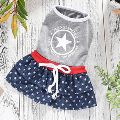 Pink & Blue Pet Tutu Dress 🎀 Party Skirt Outfit for Small Dogs & Cats