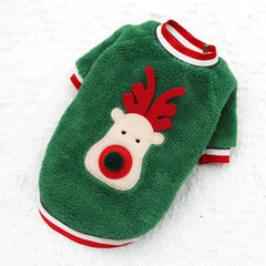 Christmas Dog Hoodie – Warm Winter Elk & Santa Pet Costume for Small & Medium Dogs