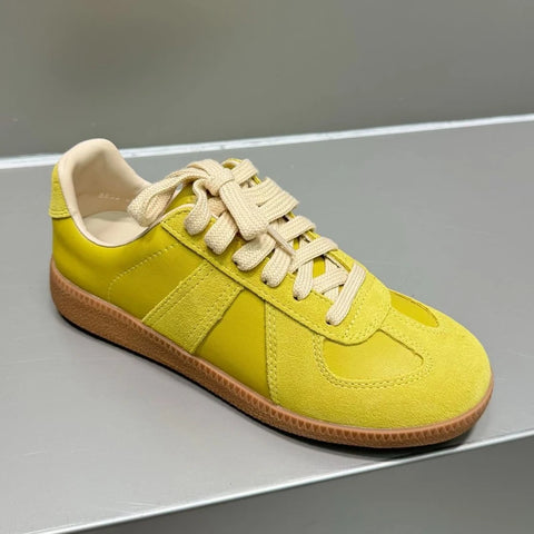 AUTUSPIN 17 Colors Women Training Sport Shoes Summer Autumn Fashion Sewing Ladies Lace-up Sneakers Contrast Casual Flats Female