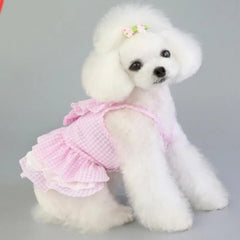 Rabbit Print Dog Dress 🐰 Cute Sling Jumpsuit Outfit for Pets