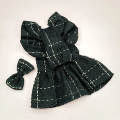 Luxury Pink Winter Dog Dress 🎀 Thick Princess Outfit with Backpack for Pets