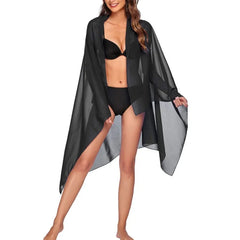 Chiffon Long Beach Skirt – Sheer Bikini Wrap & Swimsuit Cover-Up