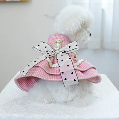 Luxury Princess Dog Dress 👑 Fancy Autumn/Winter Outfit for Small Dogs